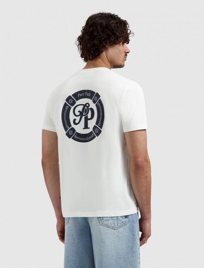 Afbeelding van 26020101 - 45 - Buoy Initials - T-Shirt - Pure Path